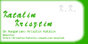 katalin krisztin business card